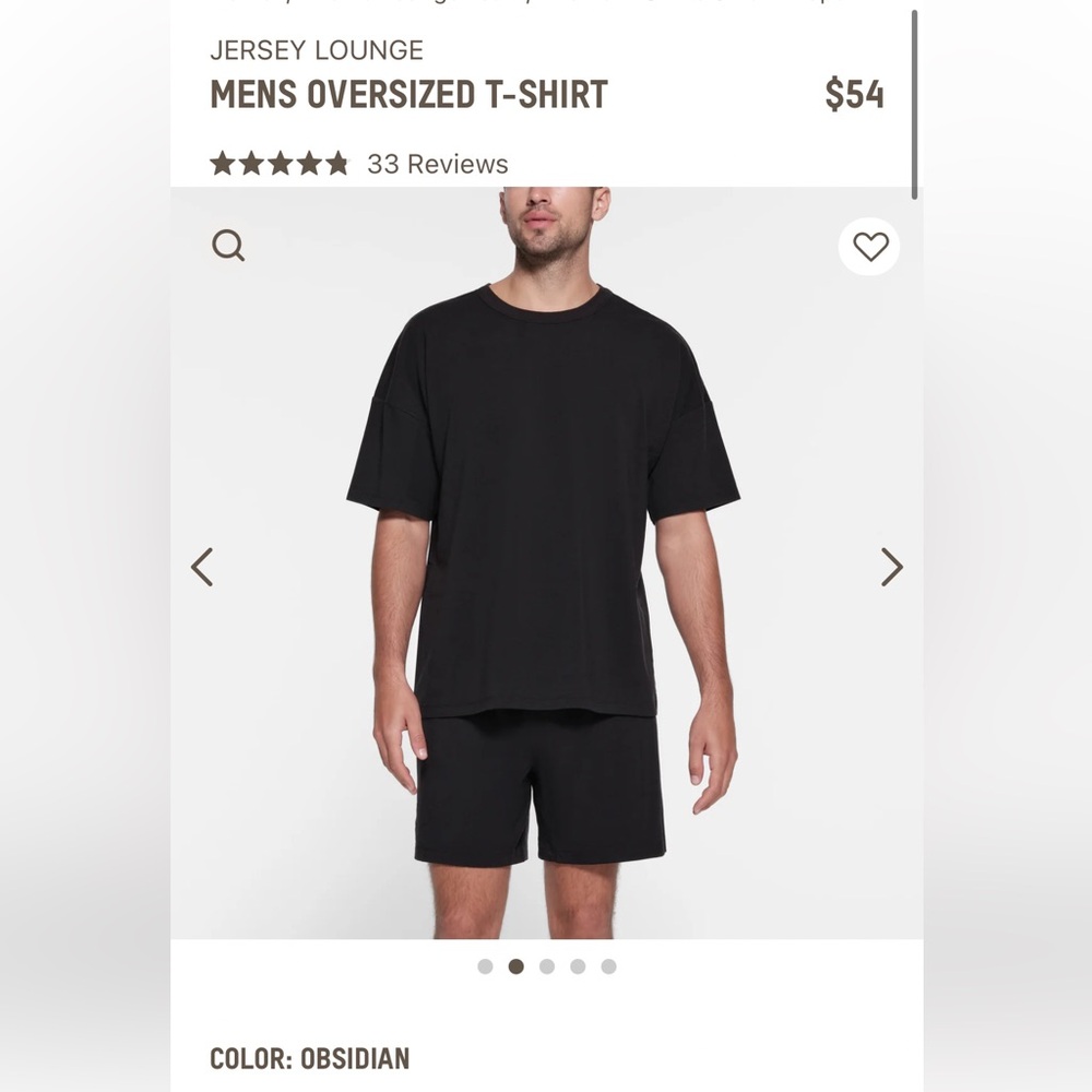 Men’s skims oversized tee shirt